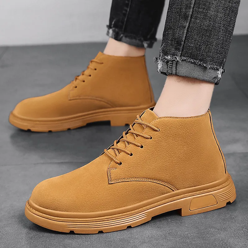 MEXICAN Ankle Boots Men Black/Yellow-2