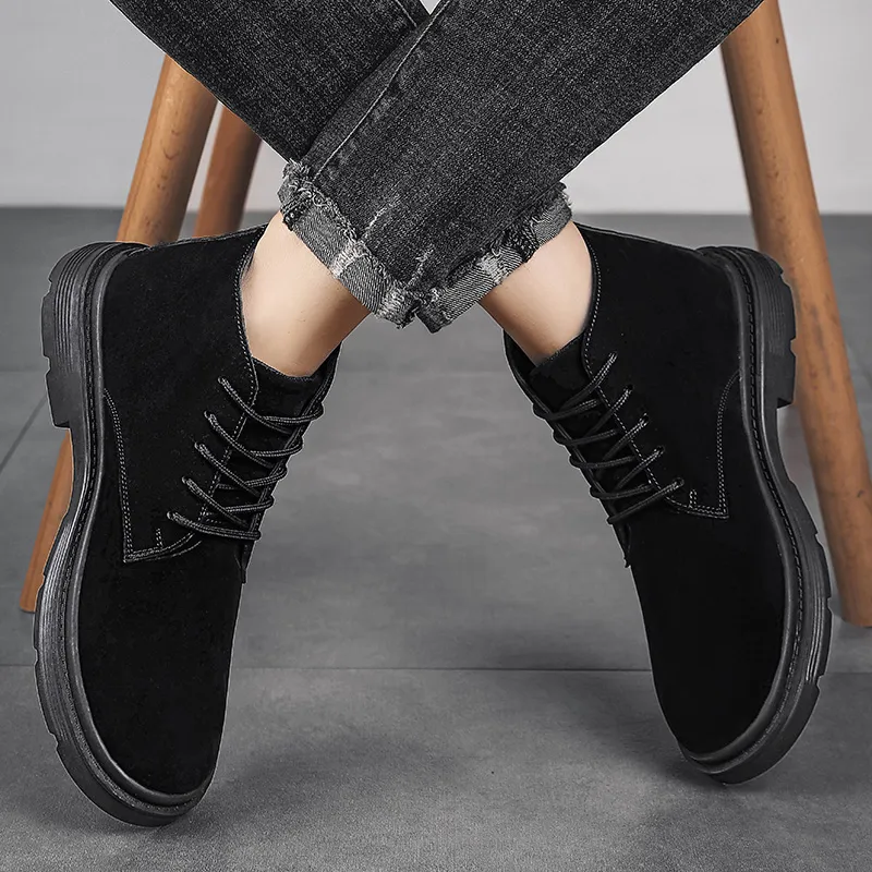 MEXICAN Ankle Boots Men Black/Yellow-11