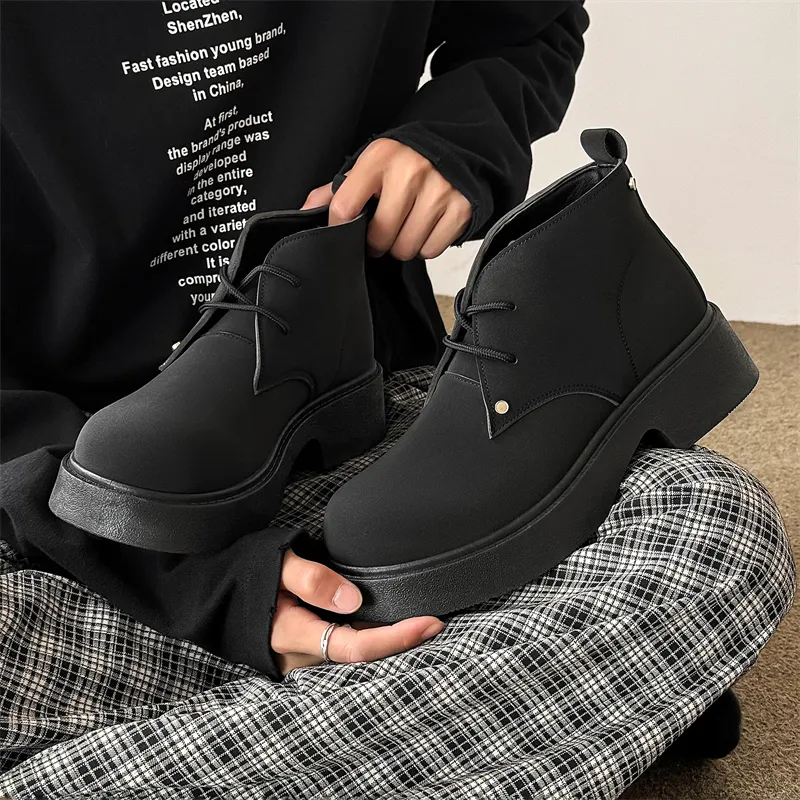 MEXICAN Ankle Boots Men Khaki/Black-7