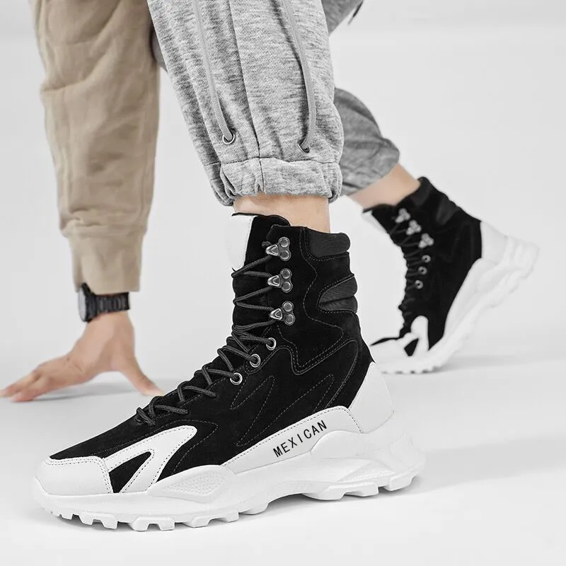 MEXICAN Outdoor Boots Men's White Black-2