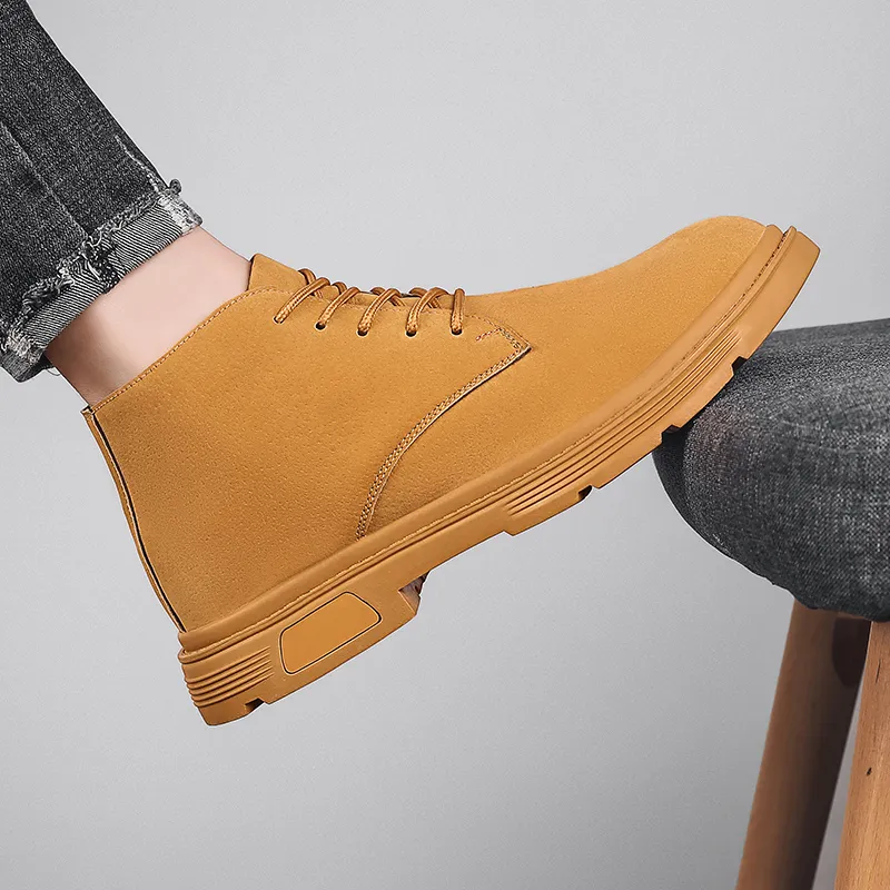 MEXICAN Ankle Boots Men Black/Yellow-5