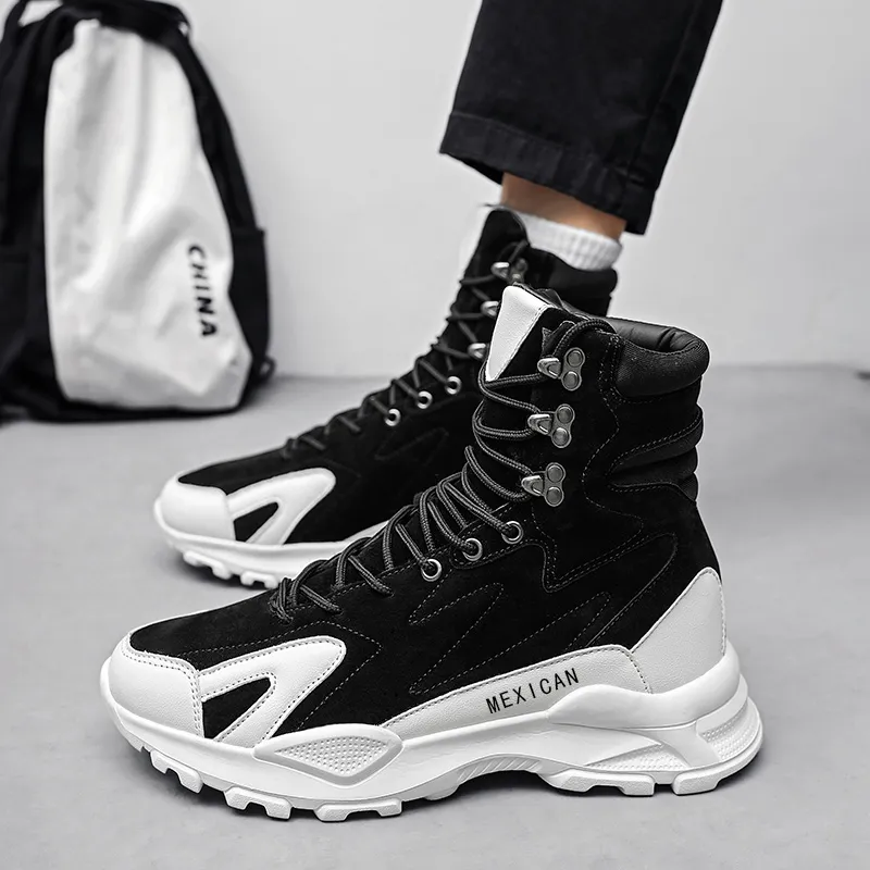 MEXICAN Outdoor Boots Men's White Black-1