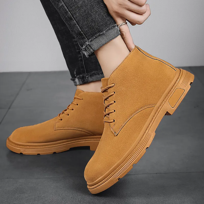 MEXICAN Ankle Boots Men Black/Yellow-4