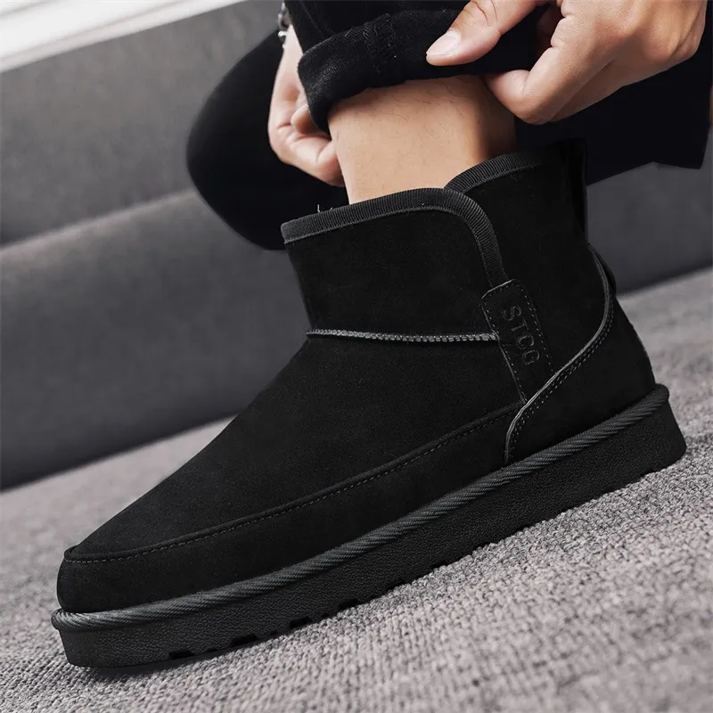 MEXICAN Warm And Wear Resistant Coverage Short Snow Boots Men's-4
