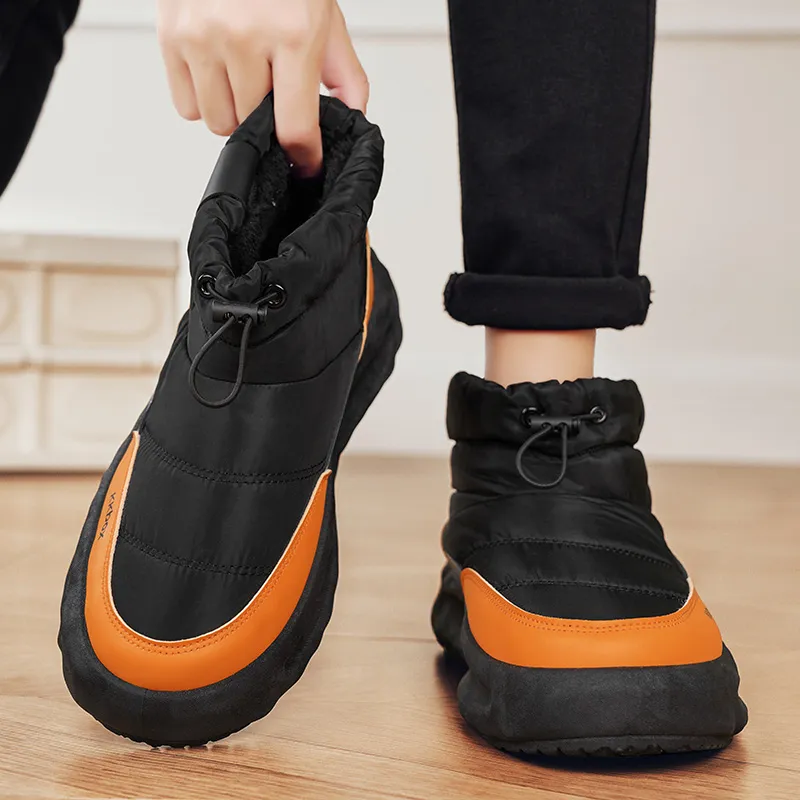 MEXICAN Warm Water Resistant Wear Resistant Slip Resistant Coverage Snow Boots Men's-1