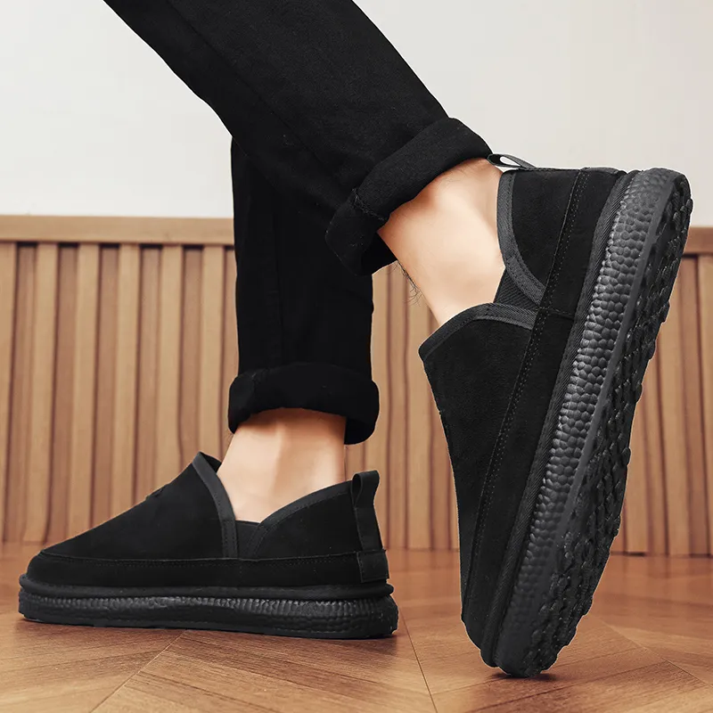 MEXICAN Warm Water Resistant Wear Resistant Slip Resistant Coverage Ankle Length Snow Boots Men's-4