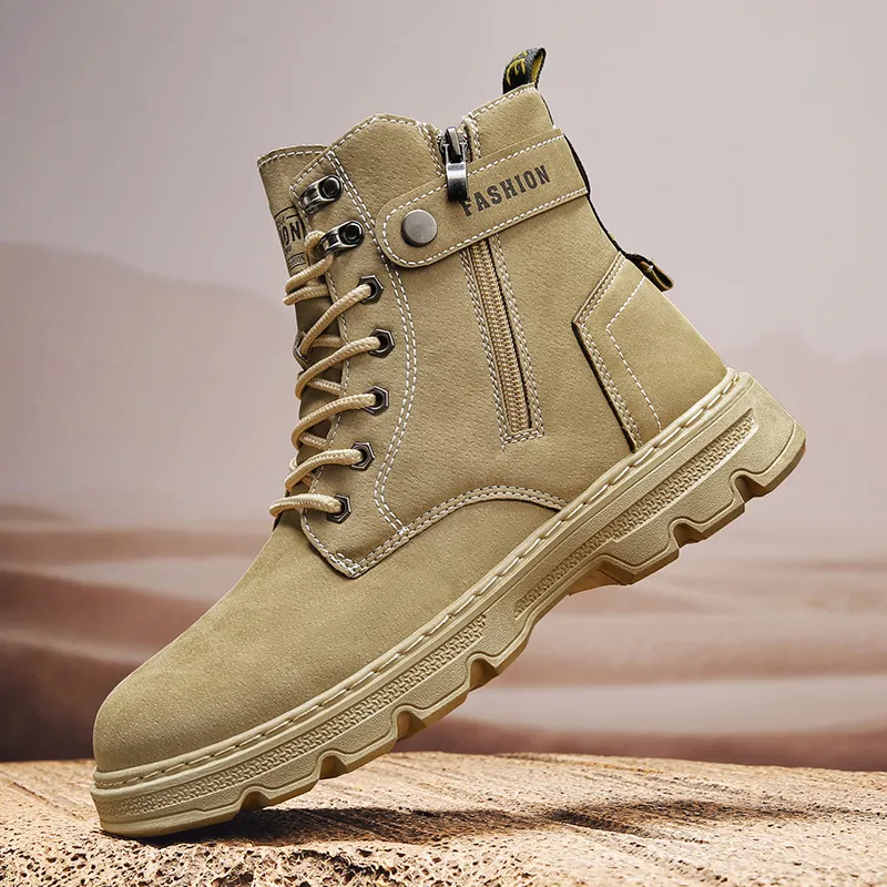 MEXICAN Martin Boots Men Black/Khaki-10