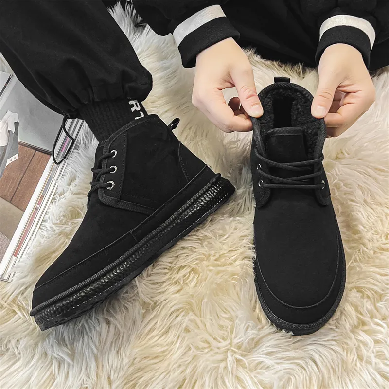 MEXICAN Warm And Wear Resistant Coverage Short Snow Boots Men's-2