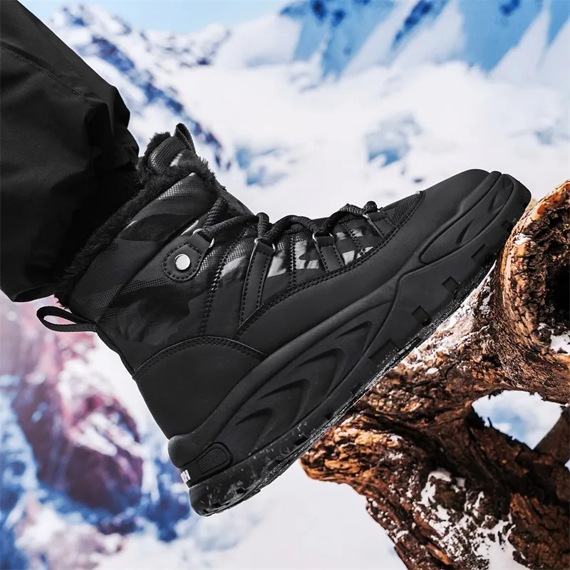 MEXICAN Warm And Wear Resistant Coverage Short Snow Boots Men's-4