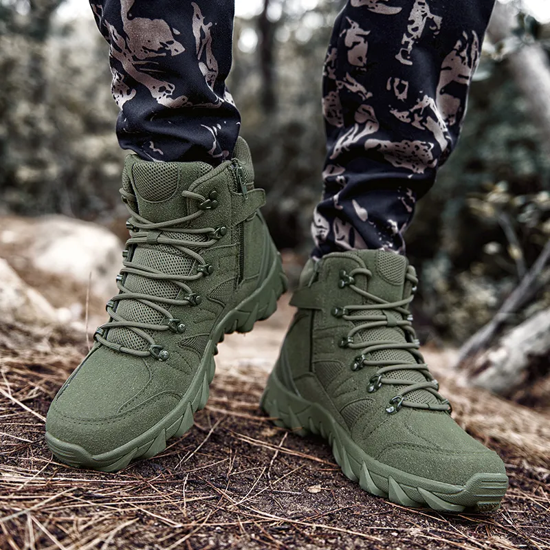 MEXICAN Water Resistant Wear Resistant Cushioning Slip Resistant Short Outdoor Boots Men's-4
