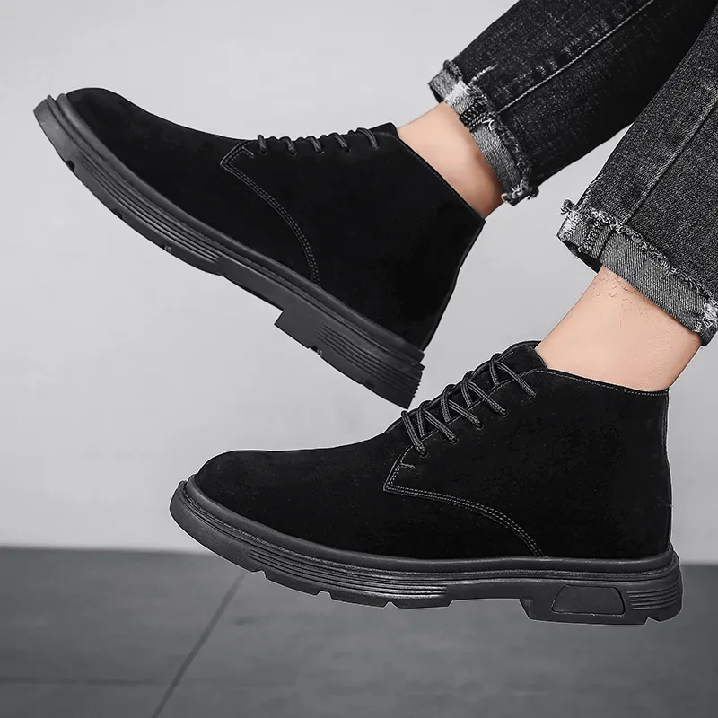 MEXICAN Ankle Boots Men Black/Yellow-8
