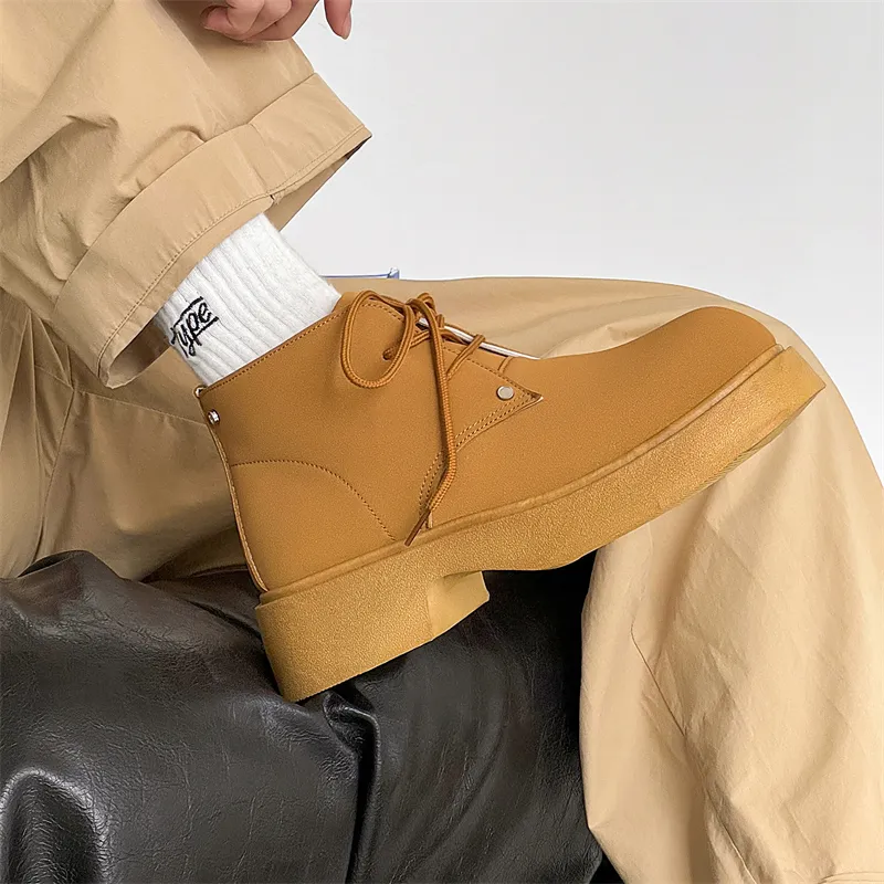 MEXICAN Ankle Boots Men Khaki/Black-1