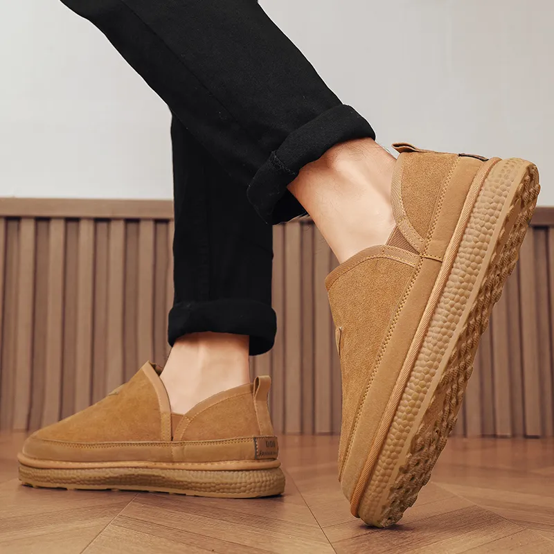 MEXICAN Warm Water Resistant Wear Resistant Slip Resistant Coverage Ankle Length Snow Boots Men's-12