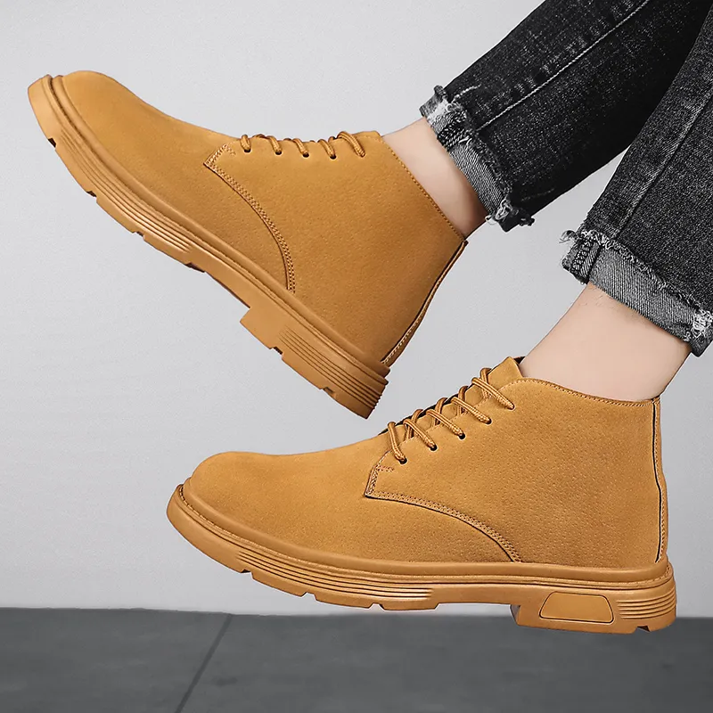 MEXICAN Ankle Boots Men Black/Yellow-3