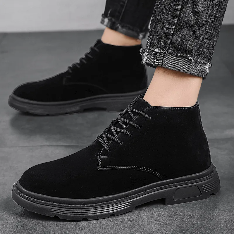 MEXICAN Ankle Boots Men Black/Yellow-7