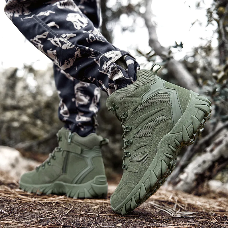 MEXICAN Water Resistant Wear Resistant Cushioning Slip Resistant Short Outdoor Boots Men's-3
