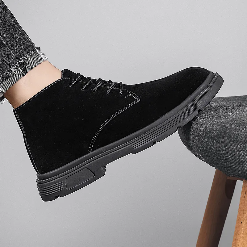 MEXICAN Ankle Boots Men Black/Yellow-10