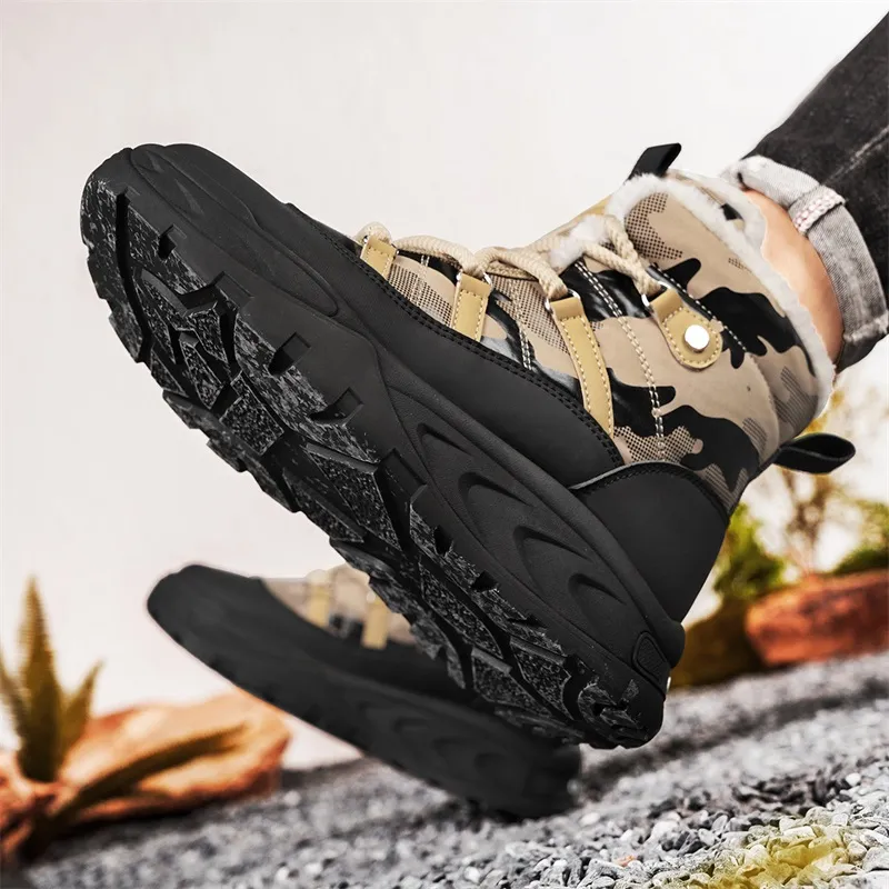 MEXICAN Warm And Wear Resistant Coverage Short Snow Boots Men's-2