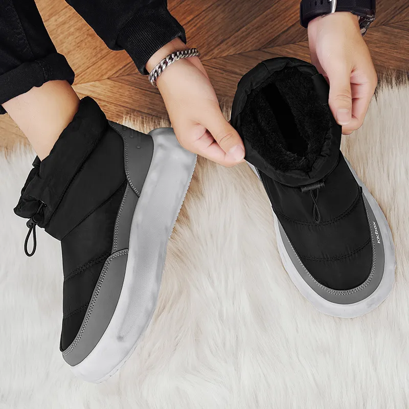 MEXICAN Warm Water Resistant Wear Resistant Slip Resistant Coverage Snow Boots Men's-7