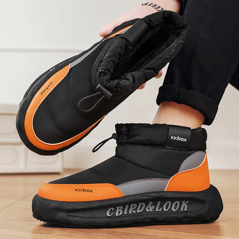 MEXICAN Warm Water Resistant Wear Resistant Slip Resistant Coverage Snow Boots Men's-2