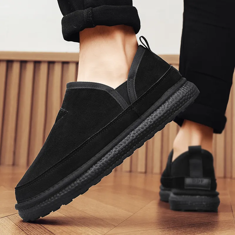 MEXICAN Warm Water Resistant Wear Resistant Slip Resistant Coverage Ankle Length Snow Boots Men's-2