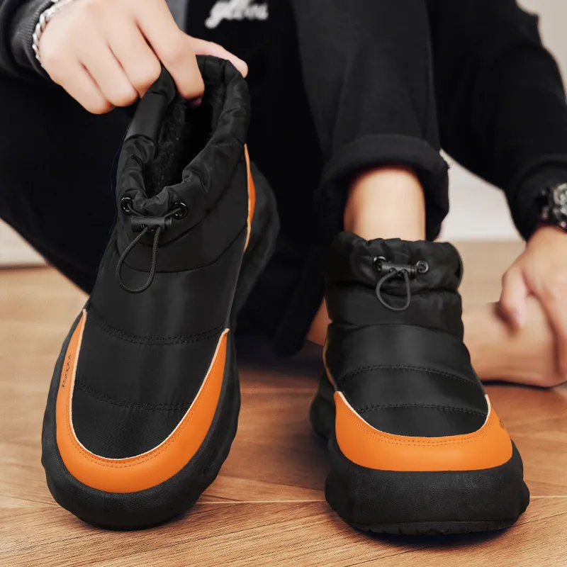 MEXICAN Warm Water Resistant Wear Resistant Slip Resistant Coverage Snow Boots Men's-4