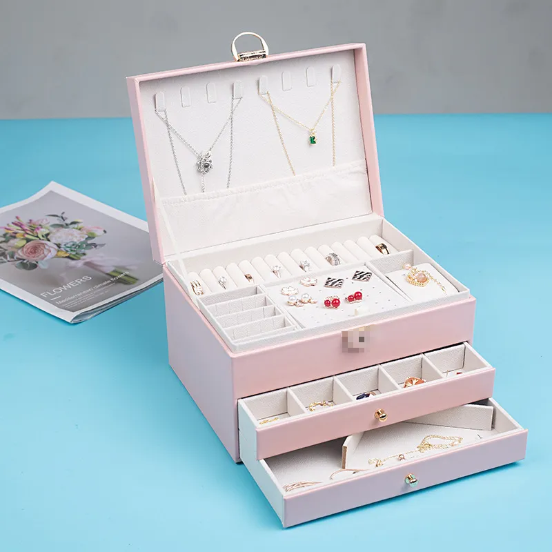 THE THREE SHEEP Premium Jewelry Drawer Jewelry Box-2