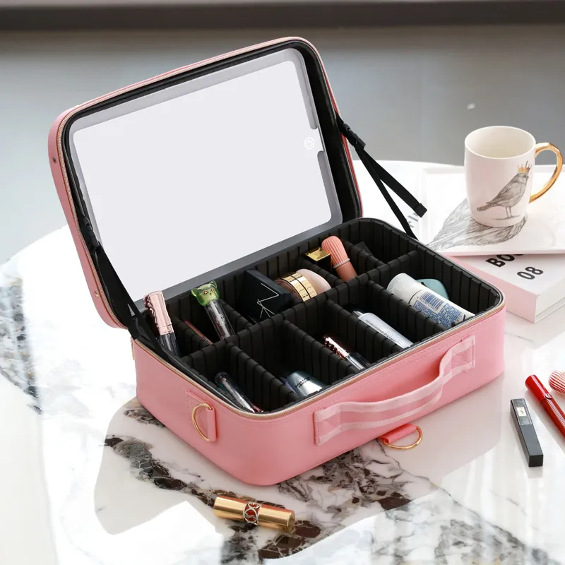 THE THREE SHEEP Large Capacity LED Lit Beauty Storage Box-3