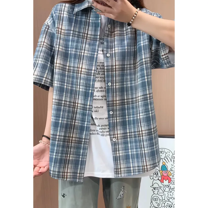 Dme Shirts Unisex Blue Plaid-4