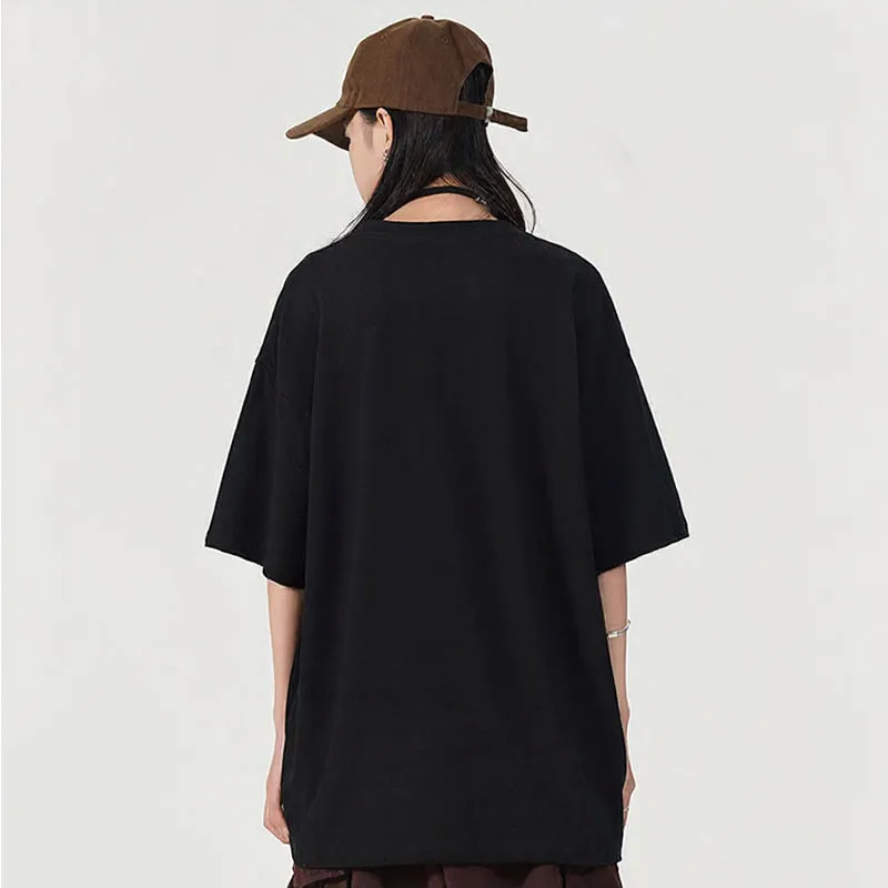 【dme】 Couple T Shirt 100% Cotton Top, Half Sleeve Unisex-6