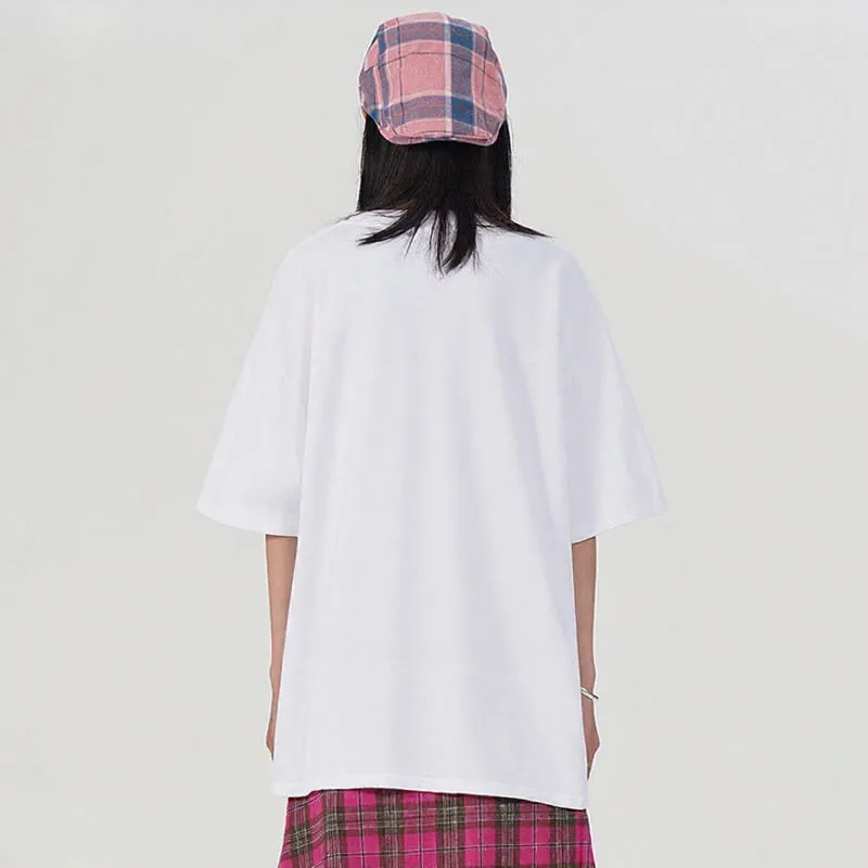 【dme】 Vintage Style Men's Clothing Pair Of Short Sleeved T Shirts 100% Cotton Top Half Sleeve Unisex-6