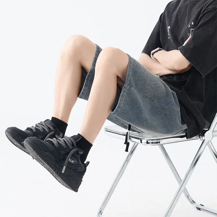 Dme Denim Shorts Unisex Vintage Blue-2