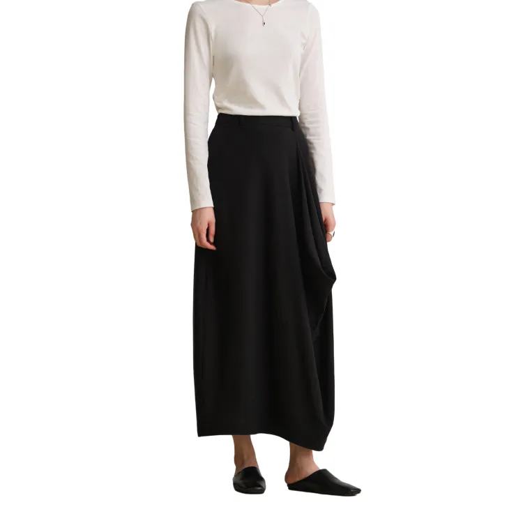 Journey Originals Casual Long Skirts Women's Classic Black-1