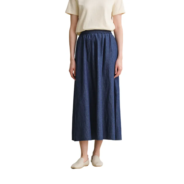 Journey Originals Casual Long Skirts Women's Indigo-1