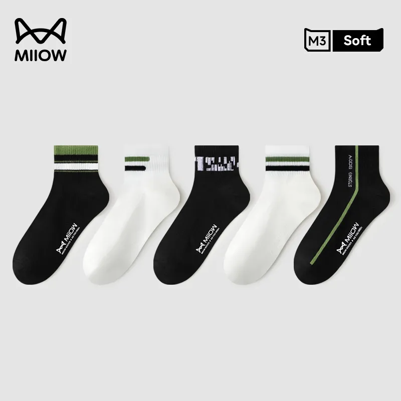MIIOW Trend Party Series Mid Calf Socks Men's Shopping Bag 3 Pack-1