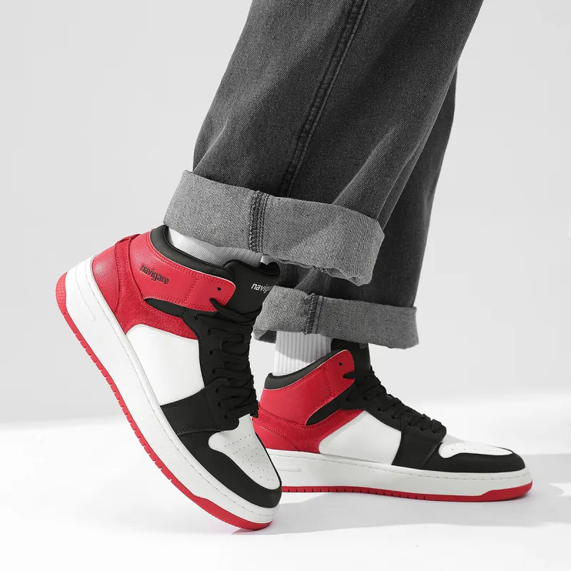 NAVIGARE Cushioning Anti-Slip And Wear-Resistant Balance Rebound Mid-Top Vintage Basketball Shoes Men's-11