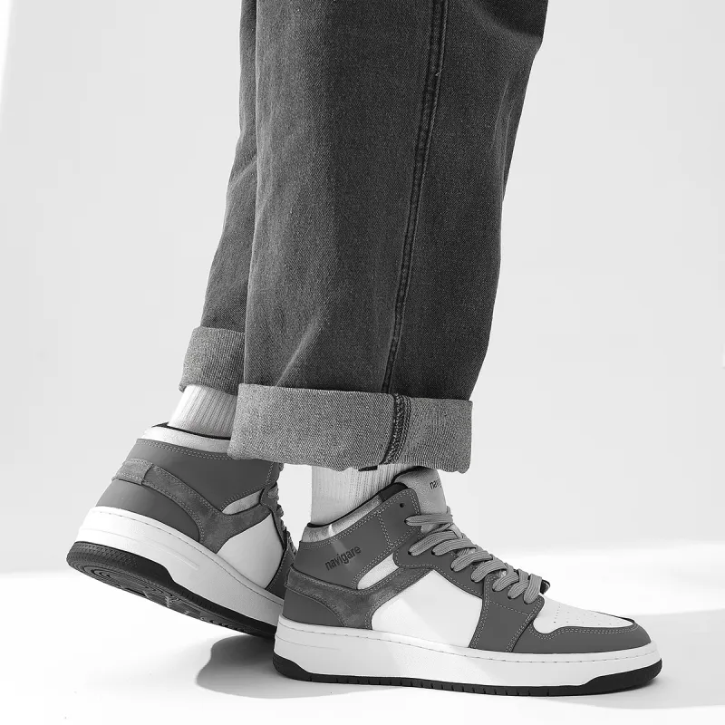 NAVIGARE Cushioning Anti-Slip And Wear-Resistant Balance Rebound Mid-Top Vintage Basketball Shoes Men's-22