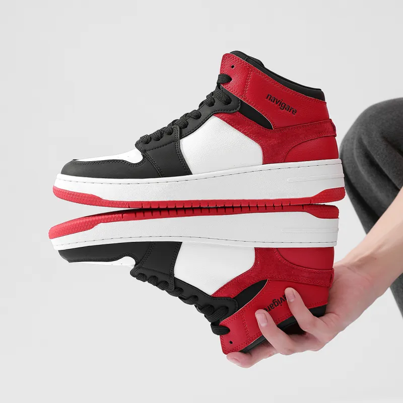 NAVIGARE Cushioning Anti-Slip And Wear-Resistant Balance Rebound Mid-Top Vintage Basketball Shoes Men's-9