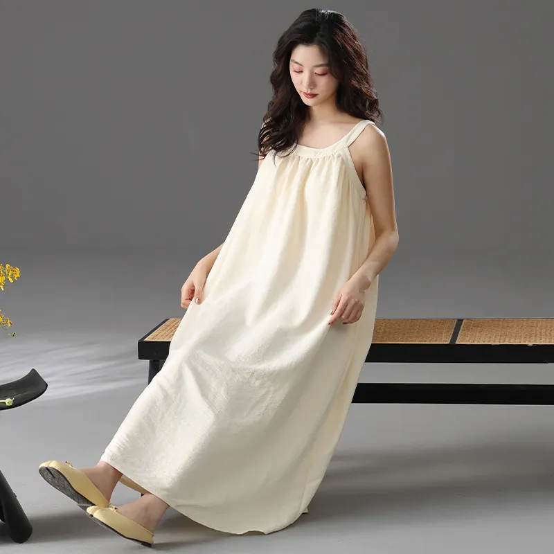 Q'NIANMA Nightgown Women's Milk White-1