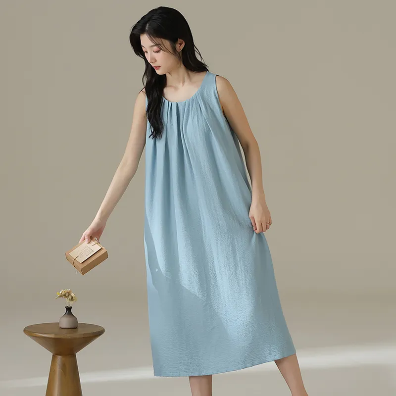 Q'NIANMA Nightgown Women's Sky Blue-1