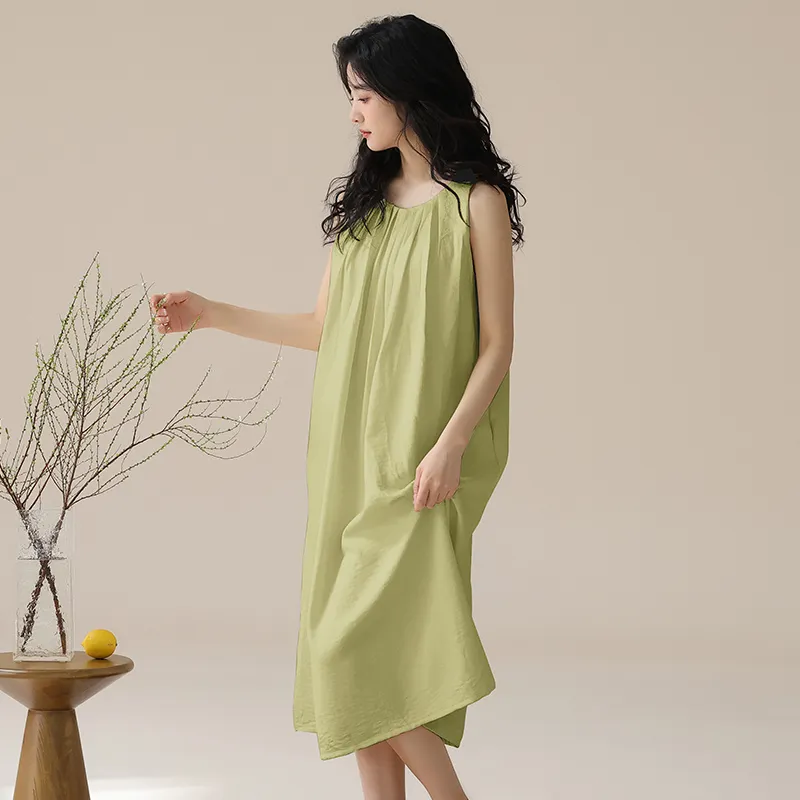 Q'NIANMA Nightgown Women's Grass Green-2