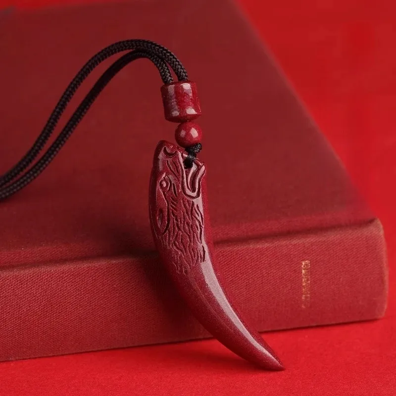 Dora Skewers Cinnabar Jade Pendants Unisex-2