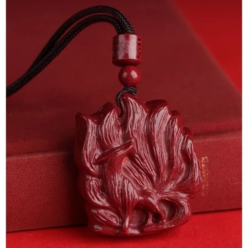 Dora Skewers Cinnabar Jade Pendants Unisex-2
