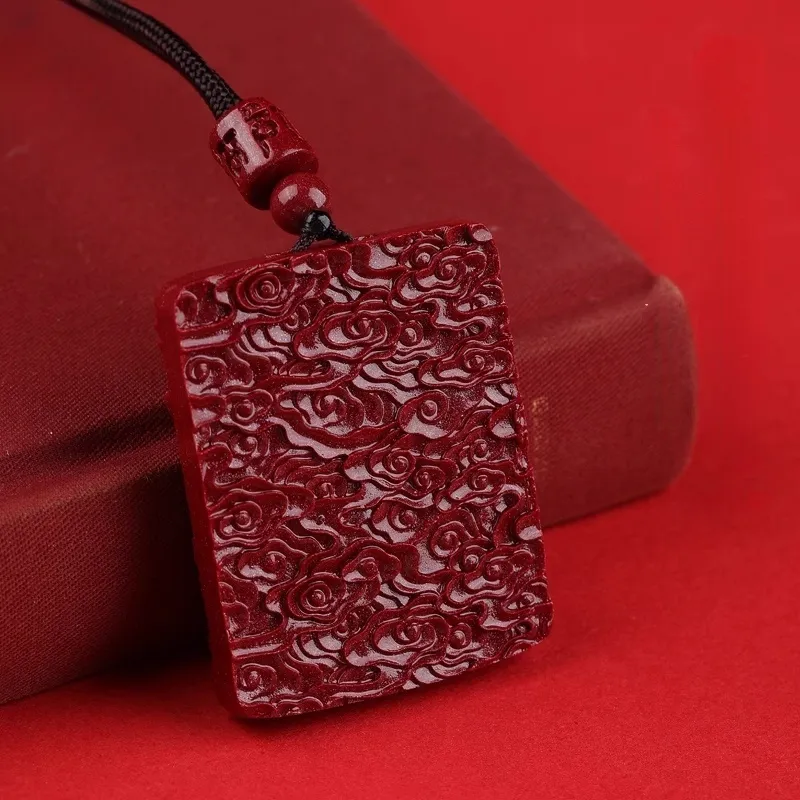Dora Skewers Cinnabar Jade Pendants Unisex-1