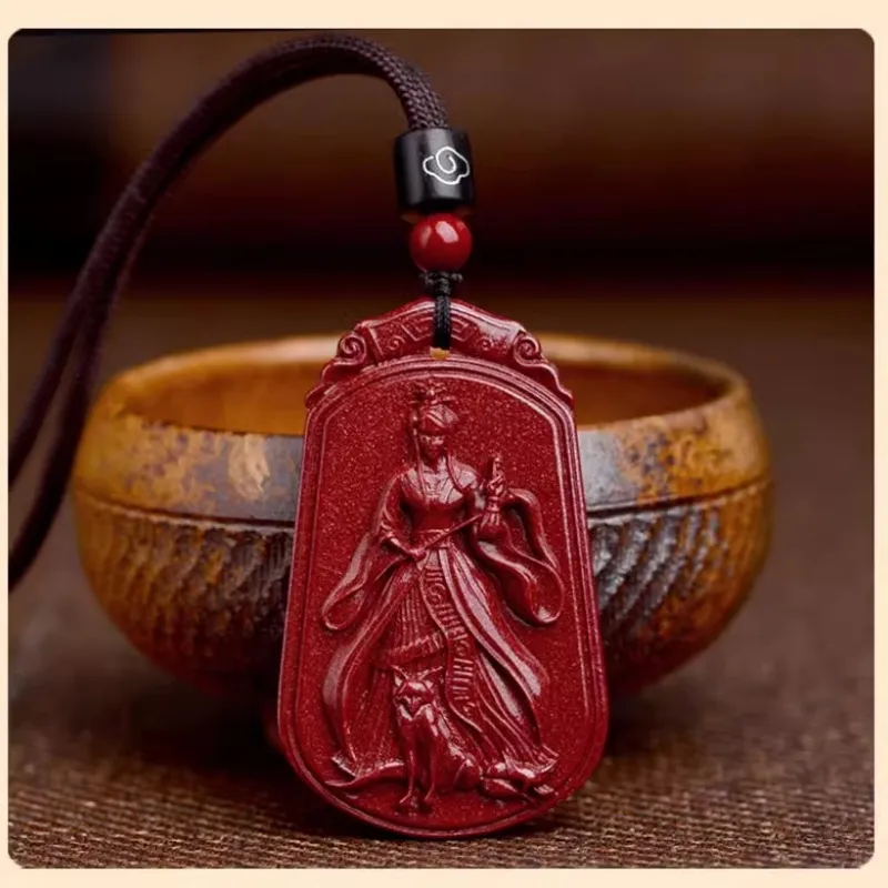 Dora Skewers Cinnabar Jade Pendants Unisex-2