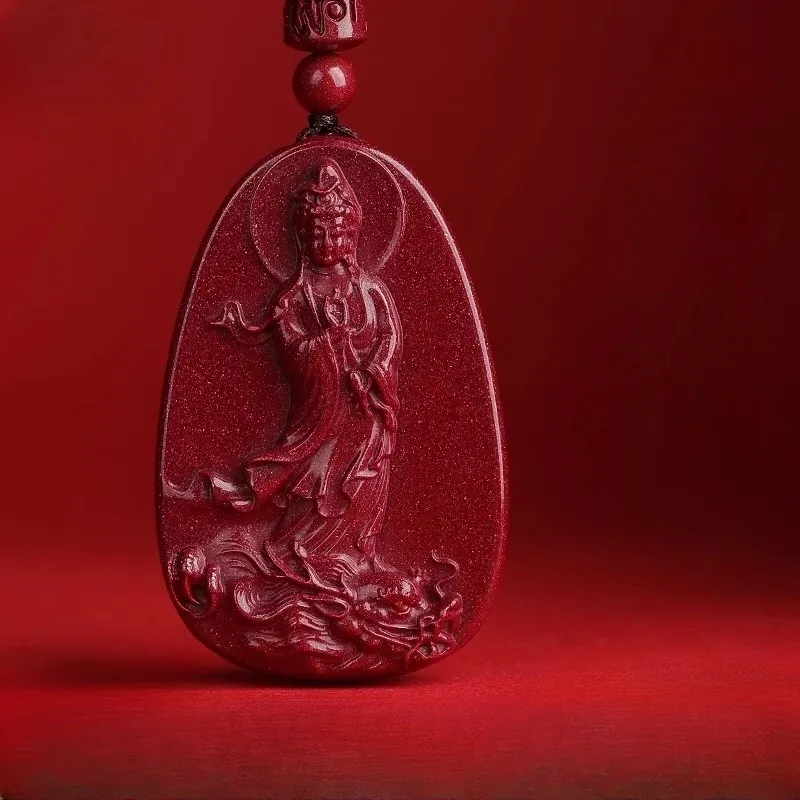 Dora Skewers Cinnabar Jade Pendants Unisex-1