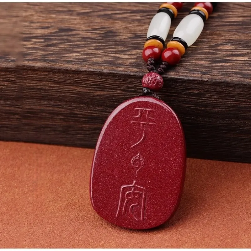 Dora Skewers Cinnabar Jade Pendants Unisex-1