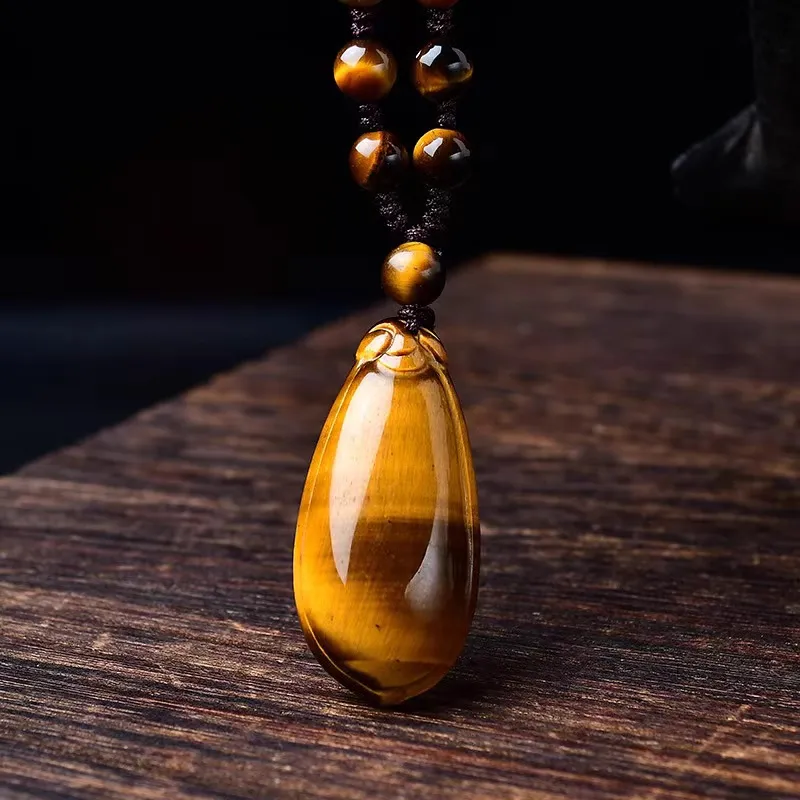 Dora Skewers Tiger's Eye Stone Pendants Unisex-1