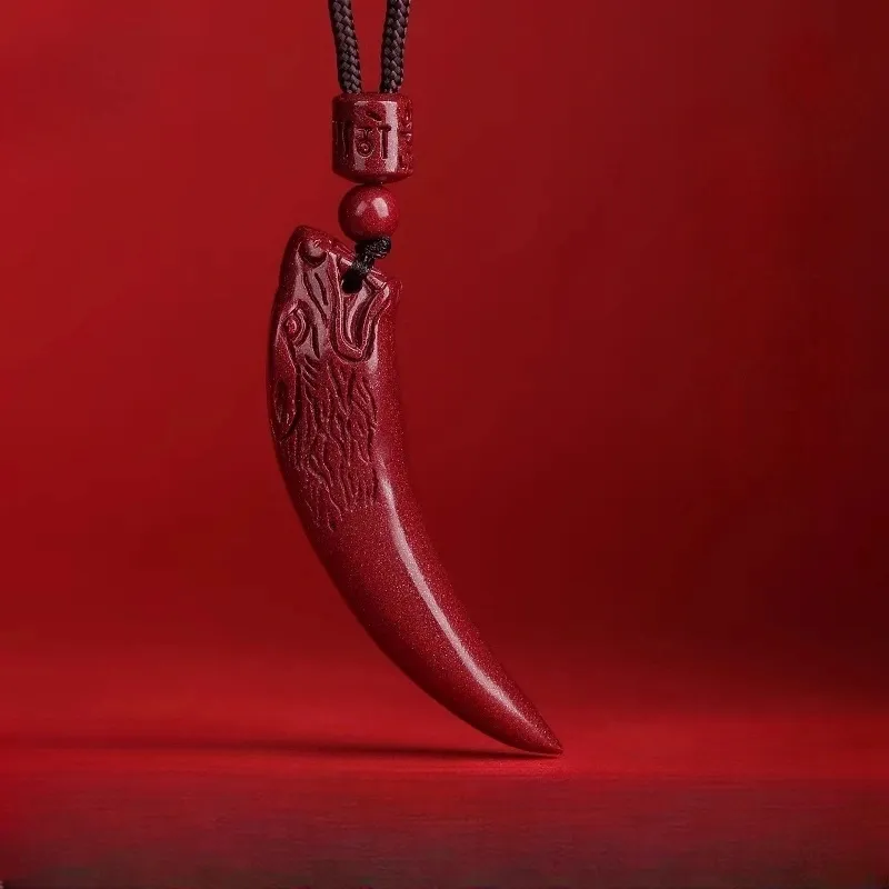 Dora Skewers Cinnabar Jade Pendants Unisex-1