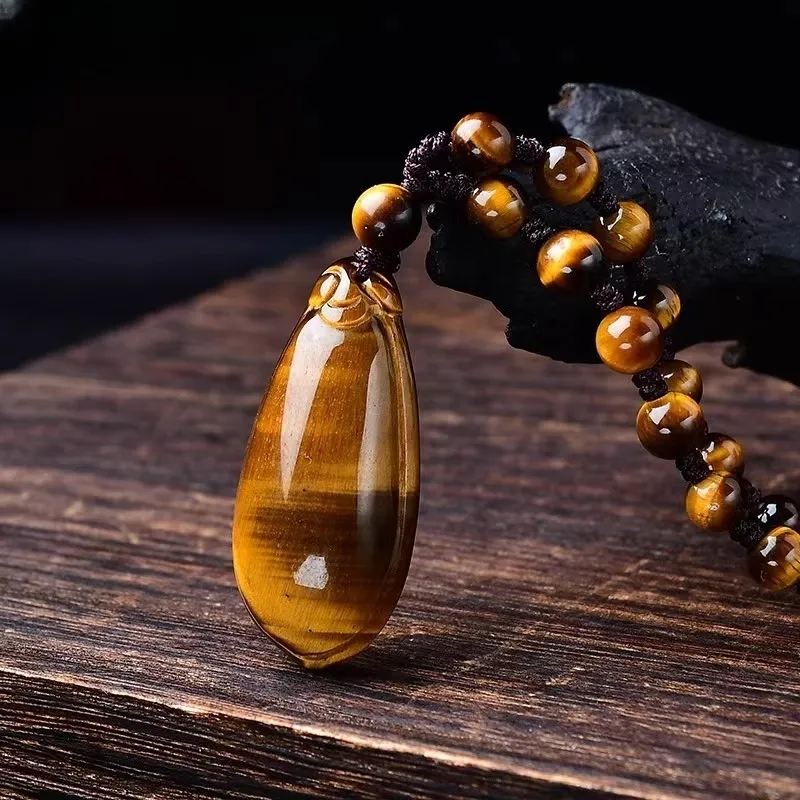 Dora Skewers Tiger's Eye Stone Pendants Unisex-2